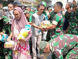Dandim 0410/KBL Bersama Babinsa Salurkan Sembako dalam Rangka Tradisi Cioko di Vihara Amurwa Bhumi Graha