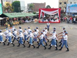 Keseruan HUT TNI di Lampung, Lomba PBB Digelar di Kawasan Car Free Day