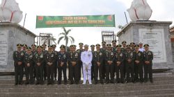 Kasrem 043/Gatam Hadiri Ziarah Nasional HUT ke-81 TNI di TMP Tanjung Karang