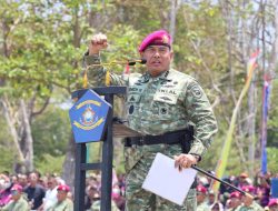 Danbrigif 4 MAR/BS Mengahadiri Upacara Pembaretan Siswa Dikmaba dan Dikmata Kejuruan Marinir TA 2026