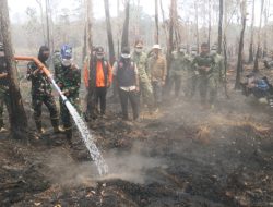 Tinjau Karhutla Way Kambas, Kasrem 043/Gatam Dampingi Kepala BNPB Kawal Keselamatan Ekosistem