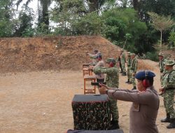 Kodim 0411/LT Geruduk Mako Batalyon B Pelopor Untuk Latihan Menembak Bersama